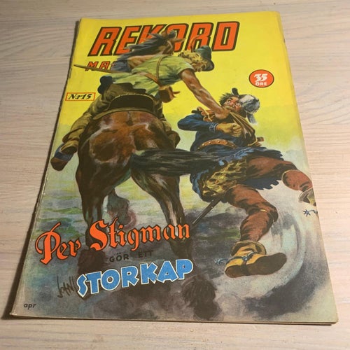 Tidningen Rekord Rekordmagasinet 1950 nr 15 - (baksidan saknas)