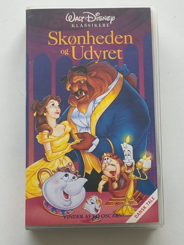 Disney VHS – Skønheden og Udyret – Dansk tale – Walt Disney Klassiker