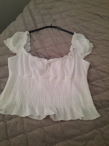 Gina Tricot vit topp