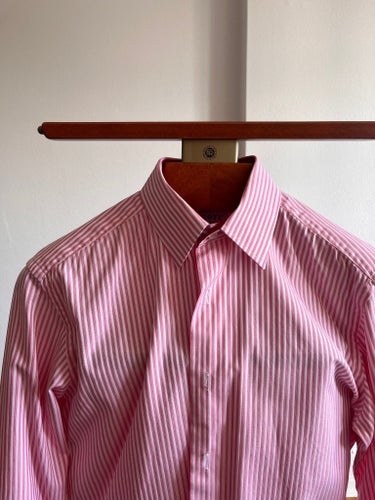 PELOTE rosa-vit-randig skjorta