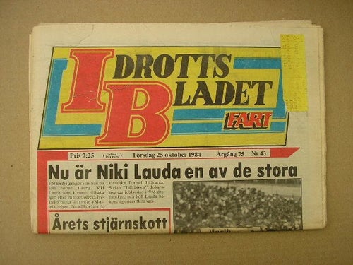 Idrottsbladet Motorsport 1984 Nr.43 m. bl.a. Rally