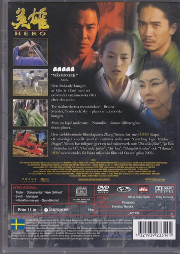 DVD / Hero / Jet Li, Tony Leung, Maggie Cheung / Nyskick