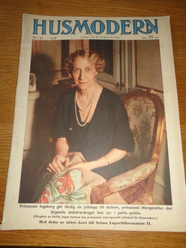 Husmodern 50-1938 kungligt Danmark Prinsessan Ingeborg, Bertil Malmberg,Sibylla