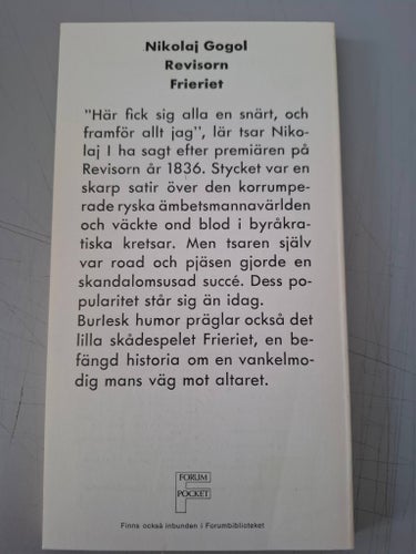 Nikolaj Gogol: Revisorn. Frieriet.