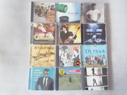 Stor CD-Samling 134 stycken. Kompletta Med Skiva / Skivor Omslag Fodral.