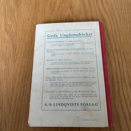 Indianpojken och hans vita vän av Gustaf Bolinder, 1944