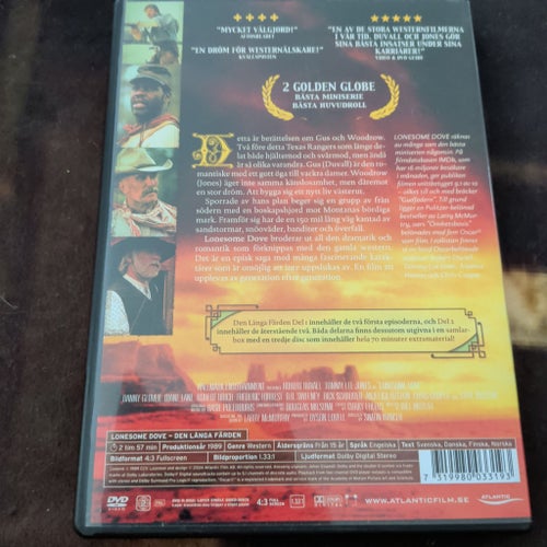 Lonesome Dove - Den långa färden Del 1 (DVD), Kult, OOP, Svensk text, Nostalgi