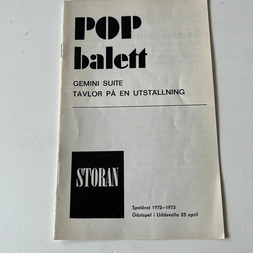 Programblad Popbalett