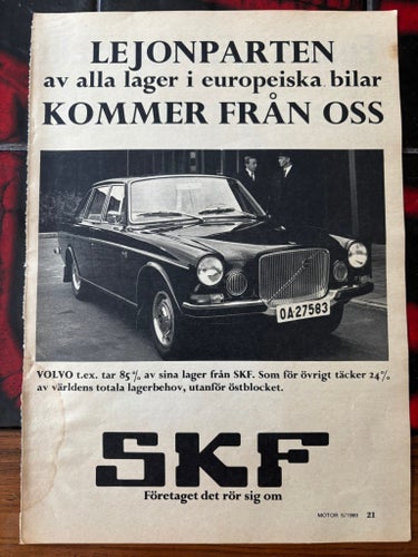 Volvo 164 skf 1969 annons