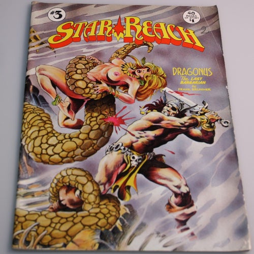 Star Reach #3 Dragonus the Last Barbarian by Frank Brunner (1975)