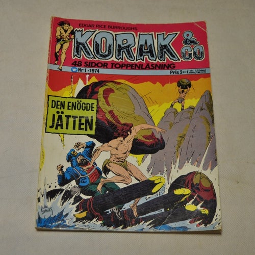 KORAK & co - nr 1, 1974 - den enögde jätten - Edgar Rice Burroughs