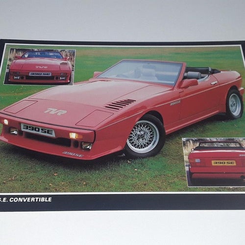 TVR 390 S.E. Convertible 2 sidor tryckt ? engesk text
