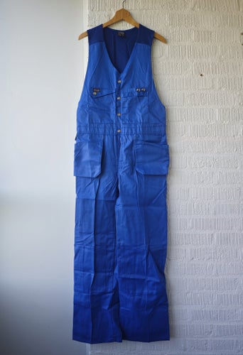 Snickers Hängselbyxa / Overall C148 Blå Snickarbyxa / Arbetsbyxa Vintage