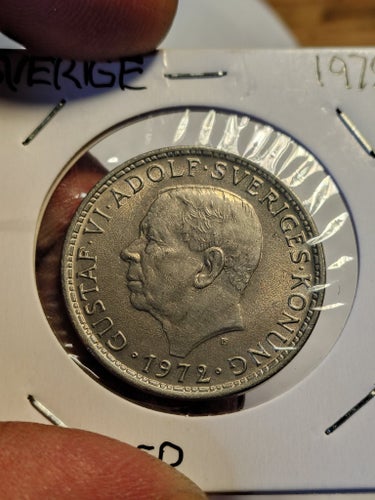 Svensk 5 Kr Mønt fra 1972