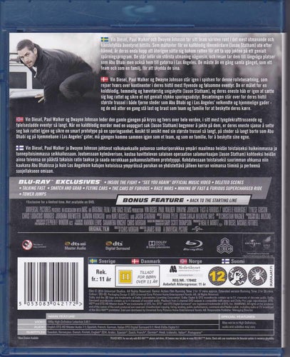 BluRay / Fast & Furious 7 / Vin Diesel, Dwayne Johnson / Extended Edition