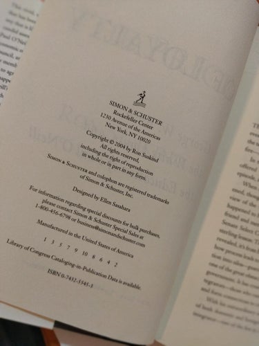 The price of loyalty G. W. Bush, the white house, and the education of P. O'Neil