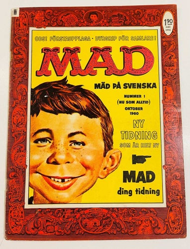 MAD ( svensk ) Nr 1 - 1960 - FÖRSTA NUMRET