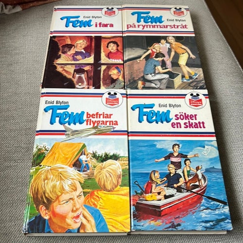 BOKPAKET: ENID BLYTONs FEM-böcker x 4 / se bilder samt info nedan