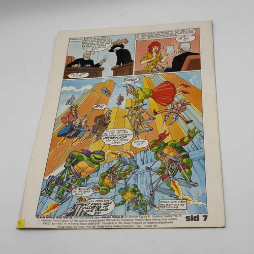 Teenage Mutant Hero Turtles postertidning Nr 2 1991