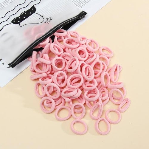 Elastiska hårsnoddar - Hårband - 25st - 25mm - Rosa