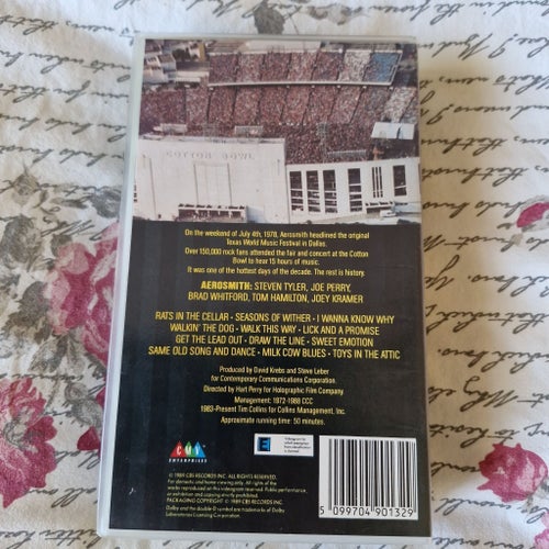 Aerosmith Live Texxas Jam '78 VHS Hi-Fi Stereo