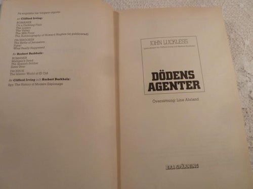 DÖDENS AGENTER, J. LUCKLESS, 1979,  BÖCKER