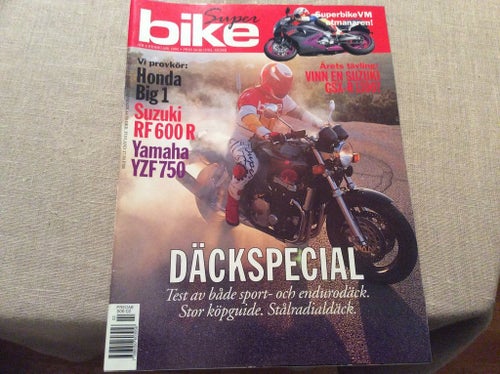Super BIKE nr 2 1993 däckspecial,Honda Big 1,Suzuki RF 600,Yamaha VZF 750