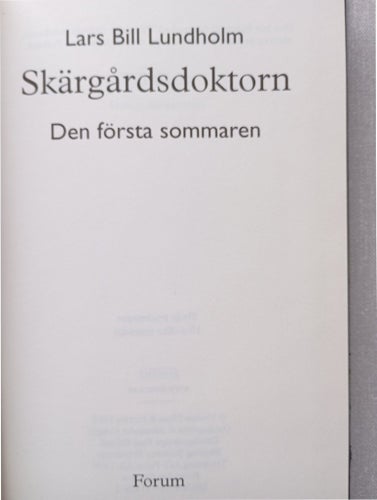 Skärgårdsdoktorn - Den första sommaren av Lars Bill Lundholm, 1999