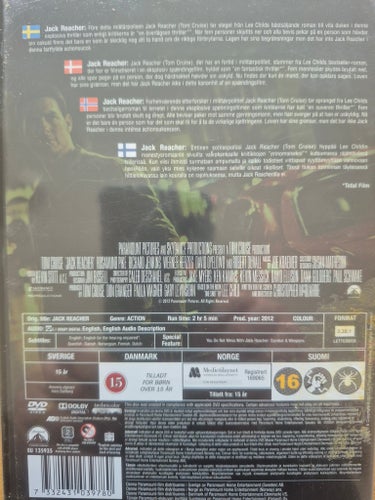 Jack Reacher DVD Ny/Inplastad