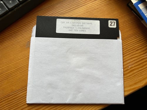 CBM 64 Lightpen Software Diskett med Spel