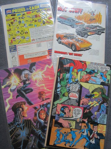 Serietidningar Captain America, The Invaders, X-Men, Superman Family