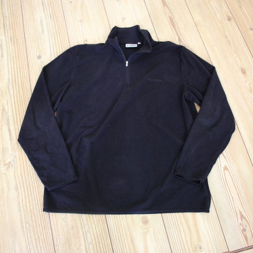 Lotto Vintage Svart Fleece Fiber Päls Hoodie Troja Storlek XL