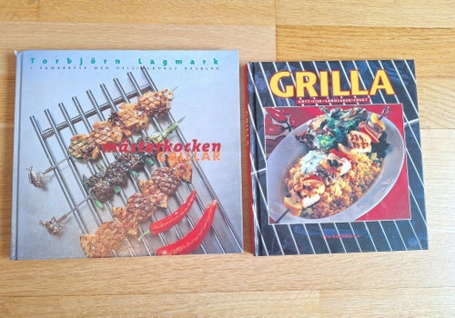 Två Grillböcker: "Mästerkocken Grillar" och "Grilla"