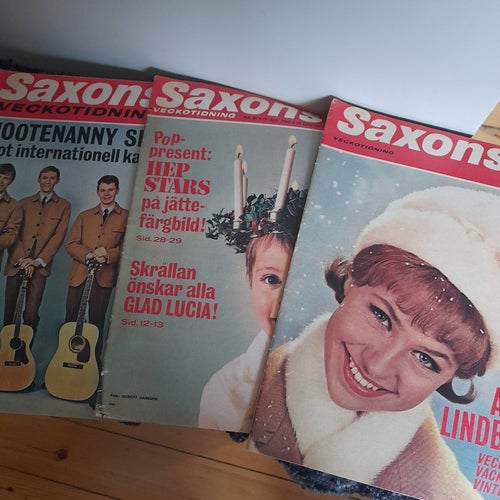 Saxons Veckotidning från 1965 och 1966. 3 nummer.