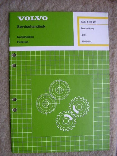 VOLVO Verkstadshandbok 480 Motor B18E 1986-19...