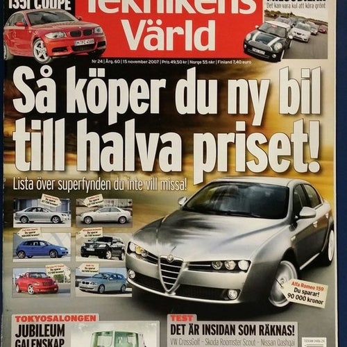 Teknikens Värld nr 24 2007: VW CrossGolf, Skoda Roomster Scout, Nissan Qashqai