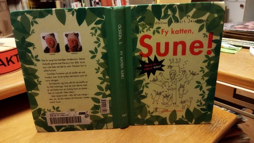 Fy katten, Sune! Sören Olsson, Anders Jacobsson. Bok. Very Fine plus, BM