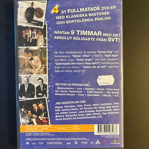 40 ÅRS HUMOR I PUCLIC SERVICE. 4-DVD BOX. SVENSK TV / KOMEDI