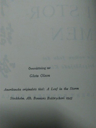 Ett blad i stormen av Lin Yutang
