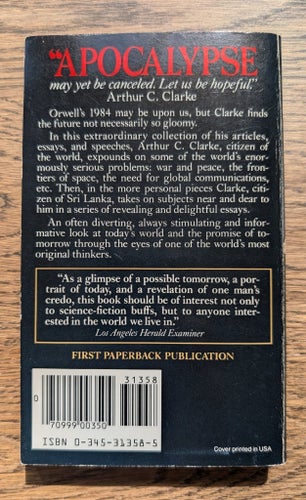 1984: Spring A Choice of Futures by Arthur C. Clarke (1984)