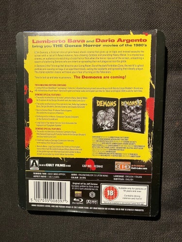Demons 1 & 2, Arrow Steelbook - Blu ray - Region B - NY, inplastad