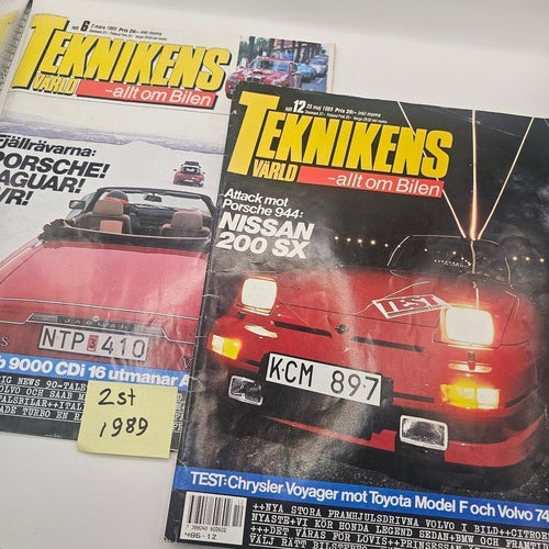 Teknikens Värld tidningar från 1989 Nr 6 & 12