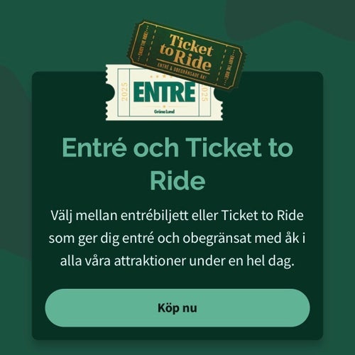 Gröna Lund – 100 kr rabatt per biljett max 5 biljetter