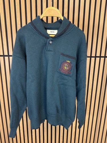 Vintage Hugo Boss stickad tröja i ren ny ull – stl 52