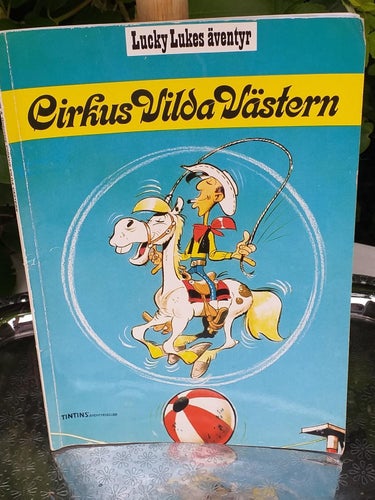 Lucky Lukes Cirkus Vilda Västern vintage album 1970 Tryckt 1992