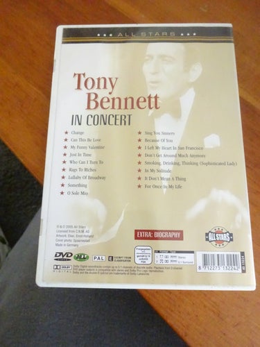 Tony Bennett For once in my life DVD