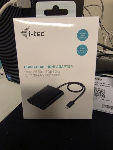i-tec USB-C till dubbel HDMI-adapter