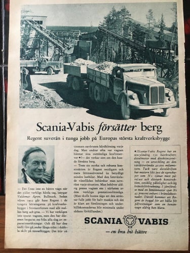 Scania-Vabis Regent 1955 Annons