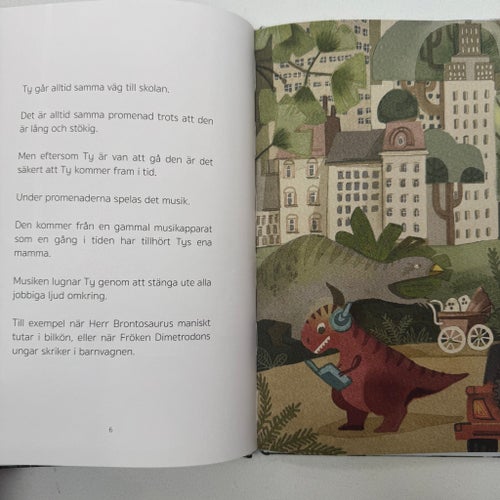 Tallberg och Faulkner– Dinosaurien Ty får en vikarie | Barnbok autism känslor