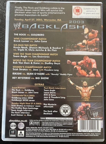 WWE Backlash 2003 - The Rock vs. Goldberg - DVD